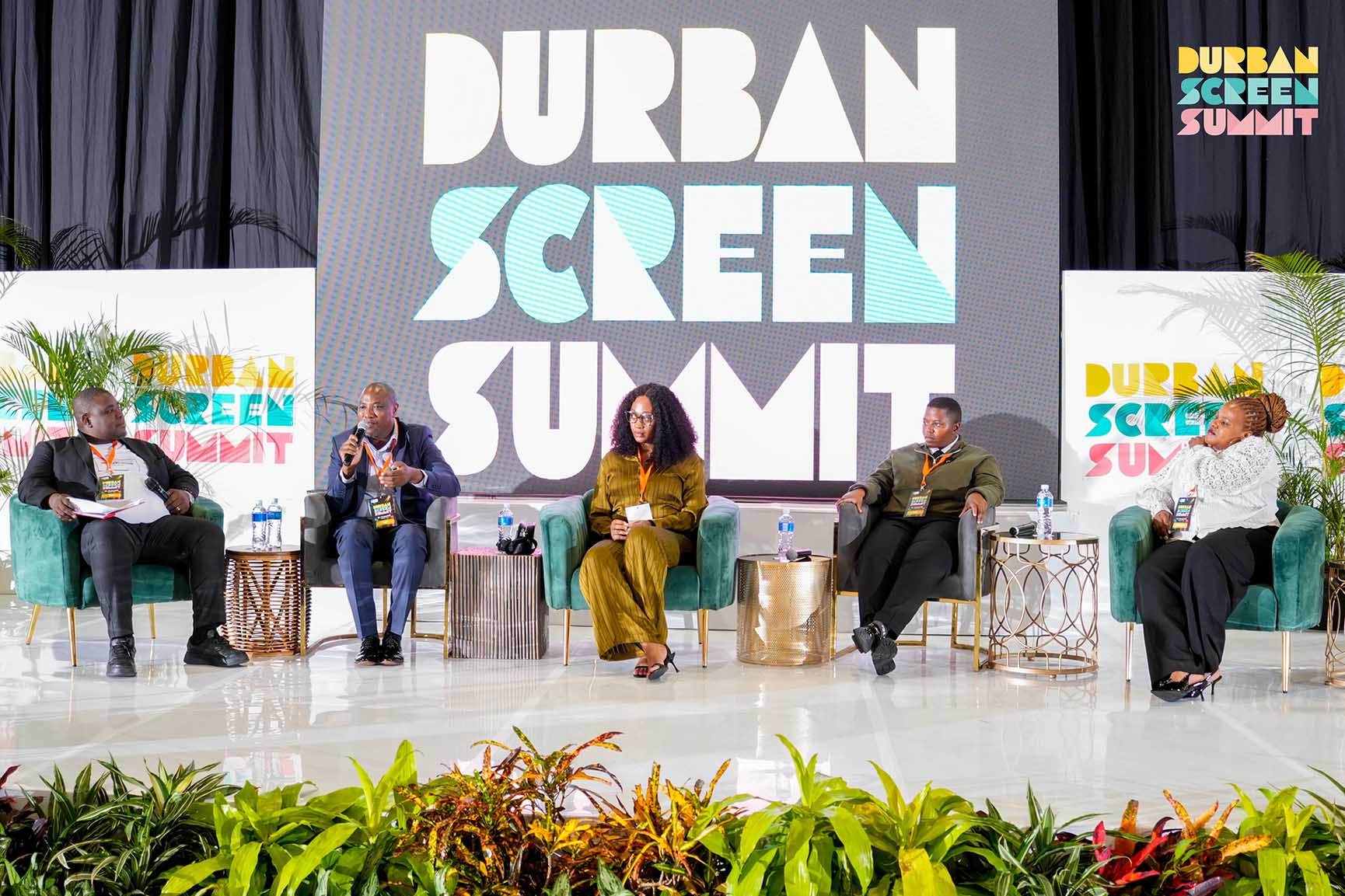 Panel discussion on stage at the Durban Screen Summit 2025